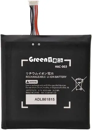 GREENTECH HAC-003 BATTERY FOR NINTENDO SWITCH 2017 HAC-001 3.7V 16WHR ADL861815 ADM108211
