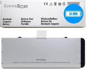 GREENTECH A1280 MB771LLA BATTERY FOR MACBOOK 13 A1278 UNIBODY ALUMINUM 54WHR MB466LL/A MB467LL/A GREENTECH A1280 MB771LLA BATTERY FOR MACBOOK 13 A1278 UNIBODY ALUMINUM 54WHR MB466LL/A MB467LL/A