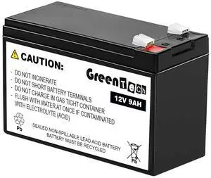 GREENTECH COMPATIBLE RB1290 SLA BATTERY FOR CYBERPOWER AVRG900U CP1000PFCLCD CP825LCD LE1000DG 12V 9AH F2
