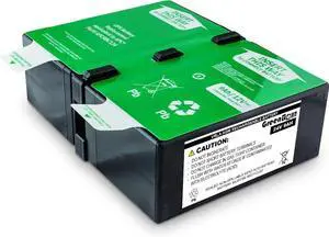 GREENTECH COMPATIBLE APCRBC124 SLA BATTERY FOR APC BR1300G BX1500G SMT750RM2U 24V 9AH REPLACES APCRBC124 RBC124 Battery Cartridge #124