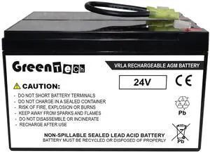 GREENTECH COMPATIBLE APCRBC176-24V7AH SLA BATTERY FOR APC BVX1600LI, BVX1600LI-GR, BX1600MI, BX1600MI-FR, BX1600MI-GR 24V 7AH REPLACES APCRBC176 RBC176 Battery Cartridge #176