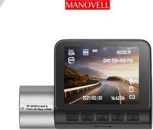 4K Version Wi-Fi Dash Cam Car Video Recorder Camera with Night Vision 170-Degree Wide Angle Single Cam Single Lens Wide-Angle Driving Recorder With 32GB card