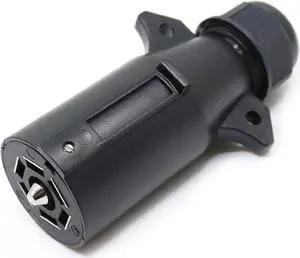 CARROFIX RV Blade 7 Way Round Trailer Connector - 7 Pin Trailer Light Adapter Plug