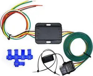 CARROFIX Taillight Converter with 20" Leads and 60" 4 Way Wiring Connector Vehicle End