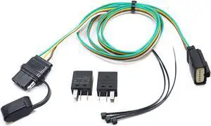 CARROFIX Custom Fit Vehicle-Side Wiring Harness with 4-Pole Flat Trailer Connector for Chevy Equinox/GMC Terrain