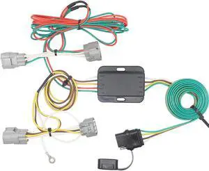 CARROFIX Vehicle-Side Custom Fit T-Connector Wiring Harness Kit with 4 Pin Flat Trailer Connector for Toyota Tacoma