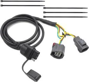 CARROFIX 4 Way Flat Tow Hitch Trailer Wiring Harness for 2007-2018 Jeep Wrangler JK Models 69"