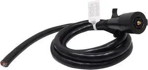 CARROFIX Replacement 7-Way RV Style Connector with Molded Cable Cord 6FT Long - Trailer End 7 Blade Trailer Wiring Harness 10-14AWG