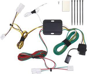CARROFIX Custom Fit T-Connector 55580 Vehicle Wiring Kit Harness with 4-Way Flat Trailer Connector for 2004-2010 Toyota Sienna