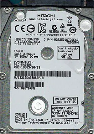 Hitachi HTE723225A7A364 MLC: DA3806 P/N: 0J13212 250GB