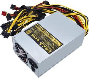 4U Double Fan PSU ATX 2000W 80% Efficiency Miner Power Supply Support 8 GPU for ETH BTC LTC Graphics Card Mining Machine