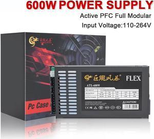 1U Mini Flex PC Power Supply Full Modular 110-264V ATX 600W PSU For ENP-7660B K39 A4 S3 G5 ITX Case Desktop