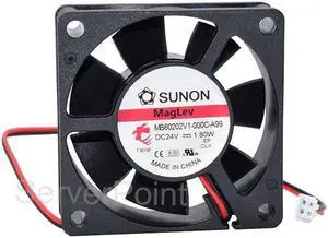 Brand New 6020 Cooling MB60202V1-000C-A99 For SUNON  DC24V 1.80W 60*60*20MM Square Fan 2-Line Power Supply Chassis Cooler