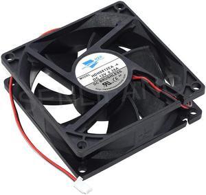 HDH0812EA -A Cooling 8025 DC12V 0.38A Square Fan 80*80*25MM Two Lines Cooler Well Fully Tested