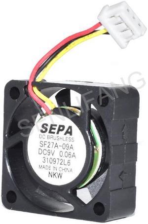 New For SEPA SF27A-09A DC9V 0.06A Three Lines Cooling Fan 30*30*10MM