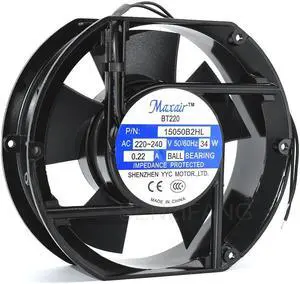 Hot Selling For Maxair BT220 17251 17cm 172*150*50mm 15050B2HL 220-240V 0.22A 34W 2-Wire Axial Flow Ball Bearing Fan New