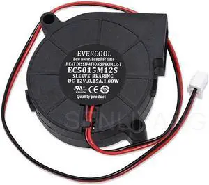 Genuine For EVERCOOL EC5015M12S DC 12V 0.15A 50x50x15mm 2-Wire Cooling Fan
