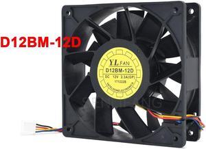 12038 120*120*38MM DC12V 2.3A Large Volume Cooling Fan D12BM-12D 4Pin For S7 S9 L3+ T9+ M3 S9i Chassis Server Fan