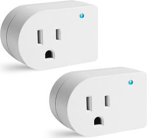 Single Surge Protector Plug, Grounded Outlet Wall Tap Adapter with Indicator Light, 1 Outlet,245J/125V, UL, White, 2Pack