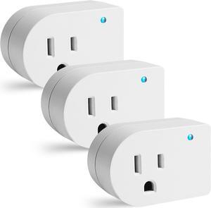 Single Surge Protector Plug, Grounded Outlet Wall Tap Adapter with Indicator Light, 1 Outlet,245J/125V, UL, White, 3Pack