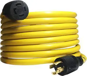 NEMA L14-30P/L14-30R Generator Extension Cords, 4 Prong Heavy Duty, 30 Amp 25 Foot,Yellow