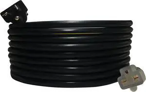 NEMA 6-20 Plug to 6-20 Connector Extension Power Cord - 25FT, 20A/250V, 12/3 SJT, T Blade - Black
