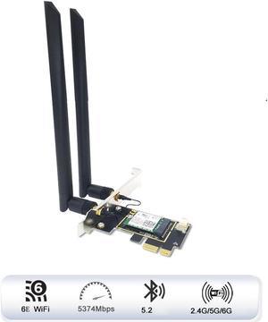 Fenvi Wi-Fi 6E MPE-AXE3000H Mini PCI-e Wifi Card 802.11AX Tri-Band 5400Mbps  BT 5.2 WiFi6 Wireless Network for Laptop With AX210 Supports 6GHz/2.4G/5Ghz  Wlan Adapter MU-MIMO,OFDMA,Windows 10/11 (64bit) 