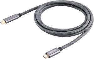 USB Type-C (Source Port) to Mini DisplayPort Cable 4K@60Hz(Braided,6ft) Mini DisplayPort Cable Compatible for MacBook Pro2017/2016, Surface Book 2, Galaxy S8/S9