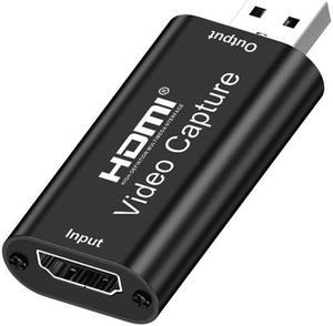 4K HDMI Video Capture Card, Cam Link Card Game Capture Card Audio Capture Adapter HDMI to USB 2.0 Record Capture Device for Streaming, Live Broadcasting, Video Conference, Teaching, Gaming