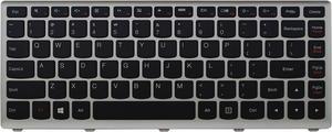 New Black US English Keyboard Silver Gray Frame For Lenovo ideapad U310