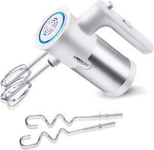 Hamilton Beach Professional 7-Speed White Hand Mixer with SoftScrape Beaters,  Whisk, Dough Hooks and Snap-On Storage Case 62656 - The Home Depot
