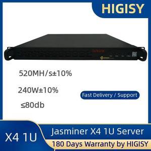 New Release Jasminer X4 Miner 1U Server Architecture 520MH/s Hashrate 240W Power Consumation ETHW ETC Miner Ethereum Miner Supply and Guaranty by HIGISY 180 Days