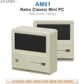 AYA NEO Retro AM01 desktop gaming mini pc Ryzen 3 3200U DDR4 Ram 16G SSD 512G Wifi5 BT42 Windows 11 Laptop office home