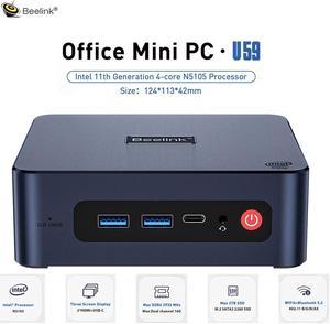 Beelink U59 Pro Gaming Mini Pc Intel Jasper Lake Processor N5105 DDR4 8G 16G SSD 500G Wifi6 BT5.2 Desktop Computer Office