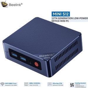 Beelink Mini S12 N95 Mini Pc Intel 12th DDR4 8G/16G RAM 256G/500G SSD Wifi5 BT4.2 4k Desktop Gaming Office Home Fanless Pocket