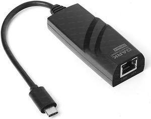Dark USB 3.1 Type C to 10/100/1000 Gigabit Ethernet Converter