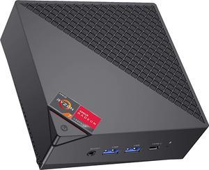 Dual LAN Mini Gaming PC AMD Ryzen 7 5700U Mini PC (8C/16T, up to 4.3Ghz) 16GB DDR4 512GB NVMe SSD Mini Computers, 4K Triple Display Mini Desktop Bluetooth/WiFi 6/Dual Channel