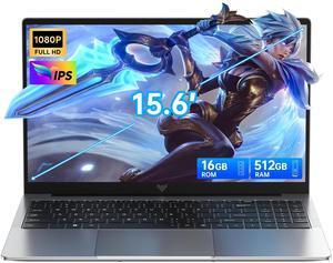 kamrui Laptop Computer, 16GB DDR4 512GB SSD, 15.6 Inch Laptop with Intel Quad-Core N97(Up to 3.6GHz), Metal Shell, BT5.0, 5G WiFi, USB3.2, Type_C, Webcam, Long Battery Life, 180° Open Angle