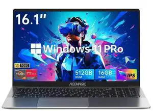 Laptop 16 FHD Gaming Laptop, AMD Ryzen 7 6800HX, 16GB RAM, 512GB SSD, Windows 11 Pro, Graphite, WiFi 6, Backlit KB, Gray