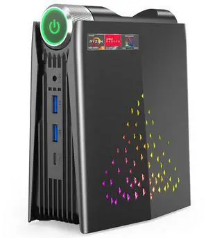 NIPOGI S3A Mini PC with AMD Ryzen 7 5700U, 32GB RAM, 1TB SSD, Windows 11 PRO