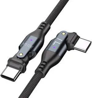 FIELUX 240W 6ft -10ft Charging Cable - 180° Rotation, Fast Charging & Data Sync, USB C to USB C Cable, Type C Cable, Fast Charging for Phone & Tablets (iPhone 15/16, iPad, Samsung and More  6 ft.