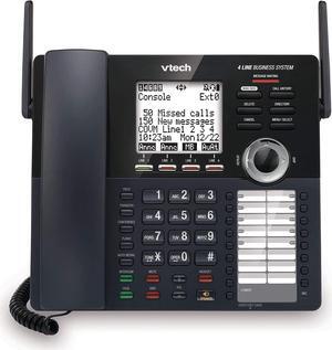 VTech AM18447 Main Console 4-Line Expandable Small Business Office Phone System with Answering Machine, Intercom, Auto Attendant & Music on Hold , Black