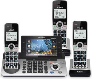 IS8251-3 Business Grade 3-Handset Expandable Cordless Phone for Home Office, 5" Color Display,Programmable Short Cut Keys, Smart Call Blocking,Answering System,Bluetooth Connect to Cell,IS8251-3