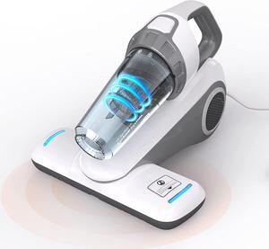 Anti-Allergen Handheld Bed Vacuum Cleaner Machine, Mattress Vacuum Cleaner with 15KPa Suction, UV-C Light, Washable HEPA Filter for Deep Clean Fur/Hair/Dander/Dust on Fabric Surfaces