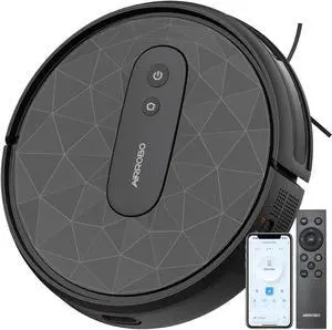 AIRROBO Robot Vacuum, 2800Pa Powerful Suction, Smart Navigation, App & Remote Control, 120 Mins Runtime, Anti-Collision & Anti-Drop, for Hard Floor/Carpet/Pet Hair