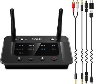 B03 Bluetooth 5.3 Transmitter Receiver for TV Home Stereo BT Headphones, aptX Low Latency & HD Bluetooth Audio Adapter, Splitter for Wired & Wireless, Optical RCA AUX 3.5mm Inputs/Outputs