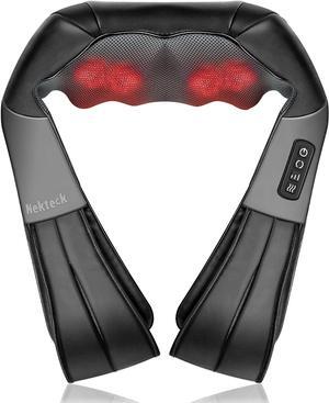 Shiatsu Neck and Back Massager with Soothing Heat,  Electric Deep Tissue 3D Kneading Massage Pillow for Shoulder, Leg, Body Muscle Pain Relief, Home, Office, and Car Use