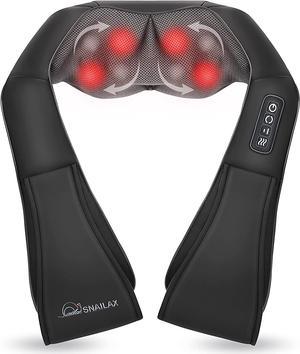 Snailax Shiatsu Neck and Shoulder Massager - Back Massager with Heat, Deep Kneading Electric Massage Pillow for Neck, Back, Shoulder,Foot,Body