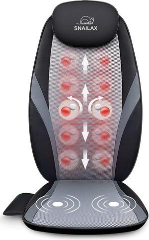 Snailax Shiatsu Massage Cushion with Heat Massage Chair Pad Kneading Back Massager for Home Office Seat use