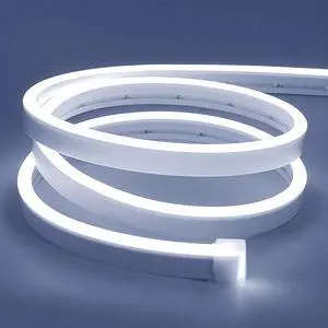 White Led Strip Lights 16.4ft/5m Neon Light Strip 12V Flex Waterproof Neon LED Strip Silicone LED Neon Rope Light for Kitchen Bedroom Indoor Outdoor DecorationPower Adapter not Included